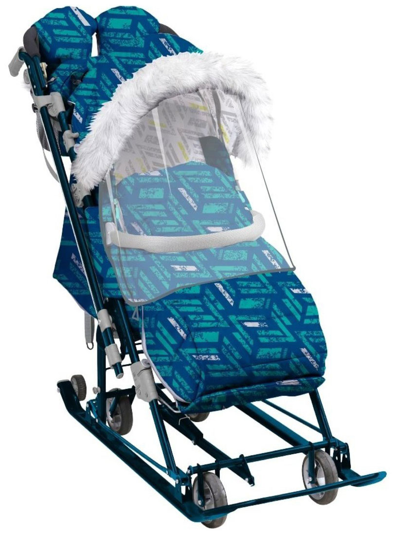 Изображение товара Санки-коляска Ника Ника детям 7-8SK, спортивный синий (НД7-8SK/5)