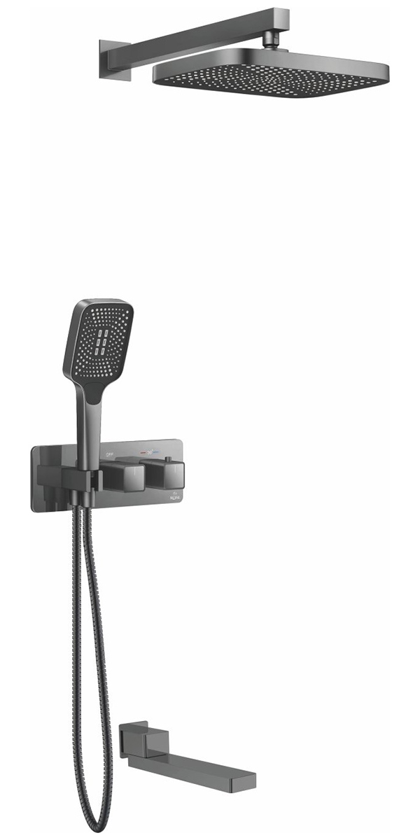 Изображение товара Душевая система Rose R10T пепельный встроенная с термостатом и тропическим душем