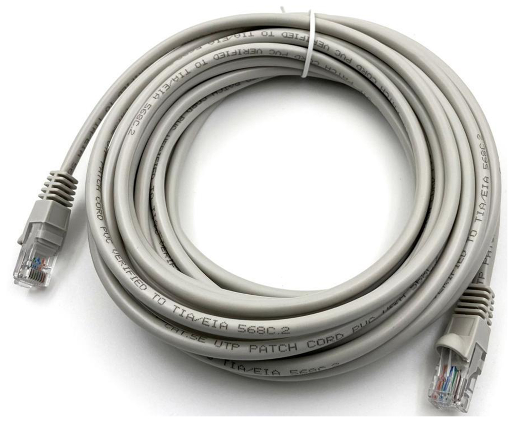 Изображение товара Патч-корд UTP 5E 7м серый RJ-45 (m)-RJ-45 (m) Buro