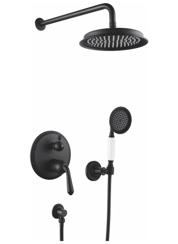 Изображение товара Душевая система Rose R02H/черный (R0235H)