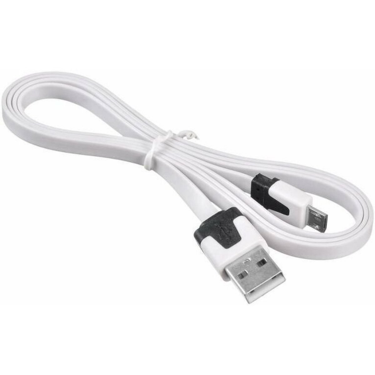 Изображение товара Кабель Buro BHP MICROUSB 1M FLAT USB (m)-micro USB (m) 1м белый плоский
