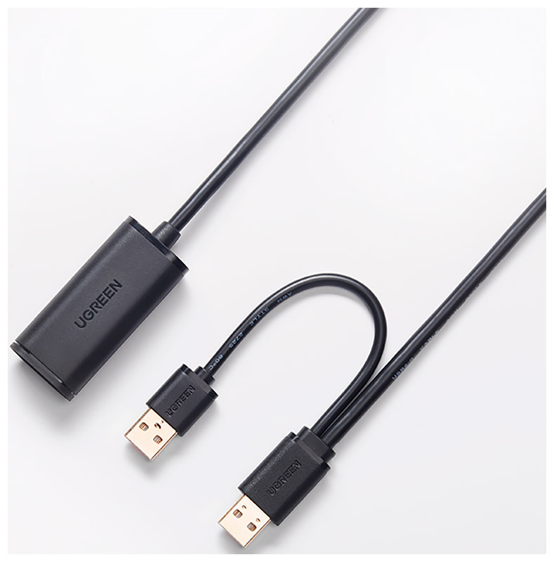 Изображение товара Кабель-удлинитель Ugreen US137 USB 2.0 Active 0.5 м, цвет черный (20213)
