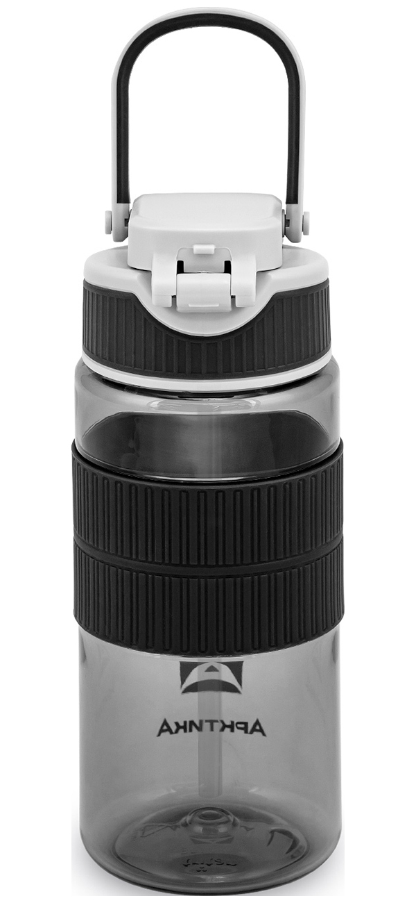 

Бутылка тритановая Арктика 550 мл, черная, с манжетом и питьевой трубочкой (арт.722-550), Черный