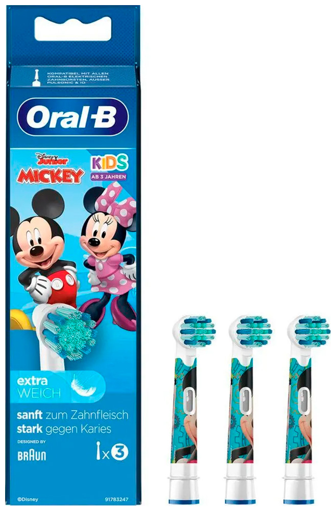 Изображение товара Насадка для зубной щетки Oral-B MICKEY EXTRA SOFT, 3PCS