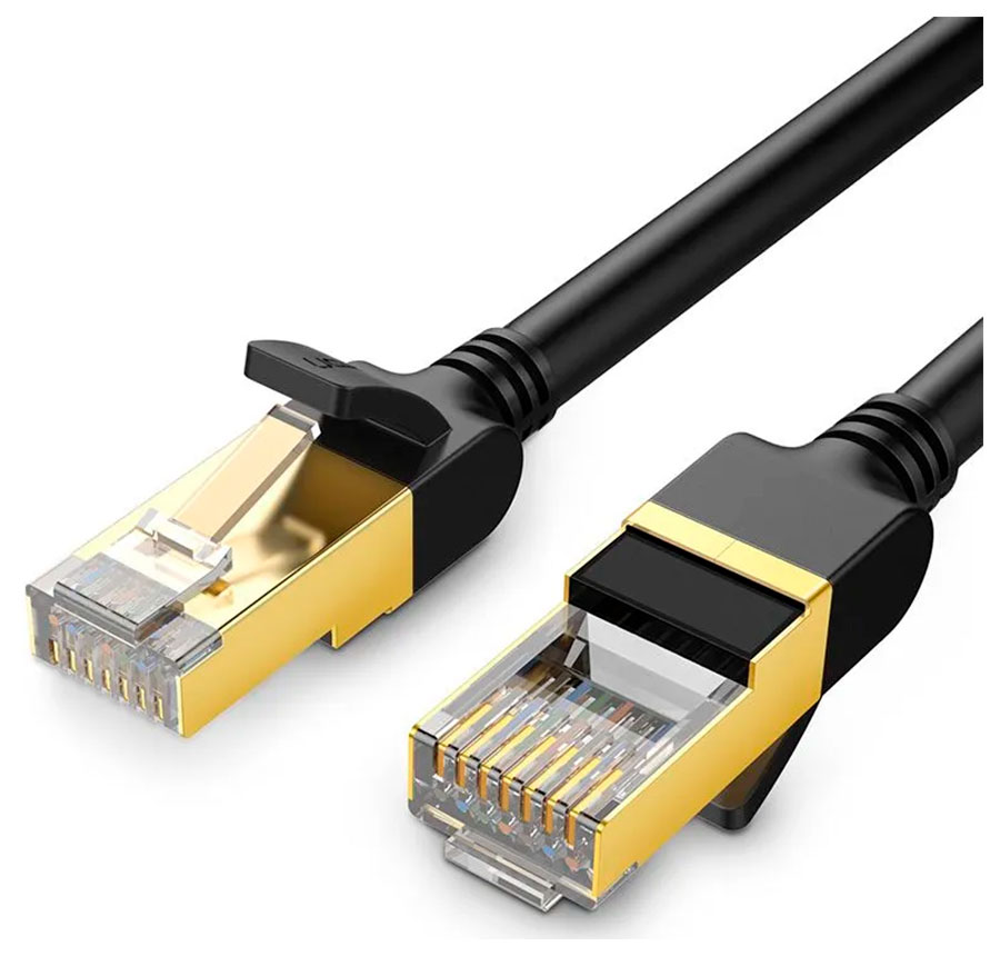 Изображение товара Кабель Ugreen NW107 Cat 7 F/FTP Lan Cable 3 м черный высокоскоростной