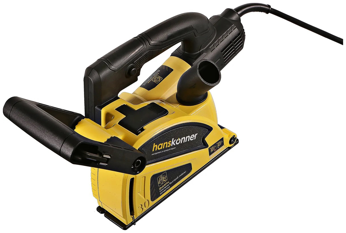 

Штроборез Hanskonner HAG9125S, 125мм, 1600Вт, 8000об/мин, РАСКЛАДНОЙ КОЖУХ, конст. эл-ка, кейс