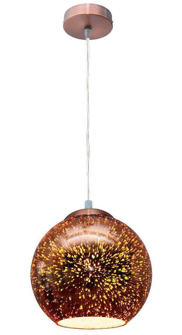 Изображение товара Подвесной светильник Lussole Lgo LSP-0198 современный медь стекло 1 лампа 60 Вт