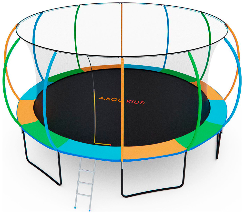 Изображение товара Батут DFC A.KOU KIDS 16FT с лестницей яркий безопасный для детей и взрослых