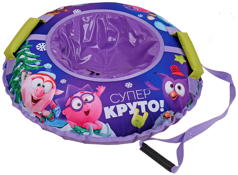 Изображение товара Детский зимний тюбинг Ника Игрушка с круговым дизайном Смешарики 70 см