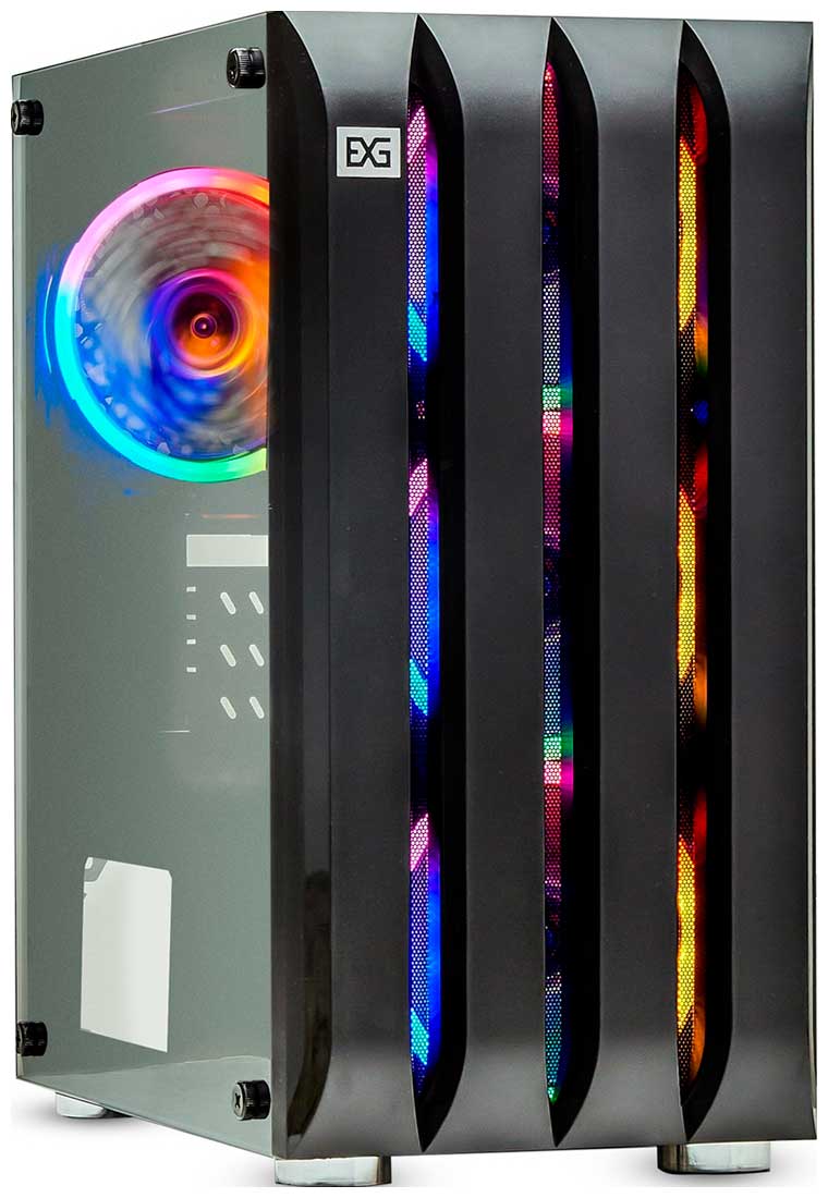 Изображение товара Компьютерный корпус ExeGate Mistery R3-NPX600 Mini-Tower черный с RGB вентилятором