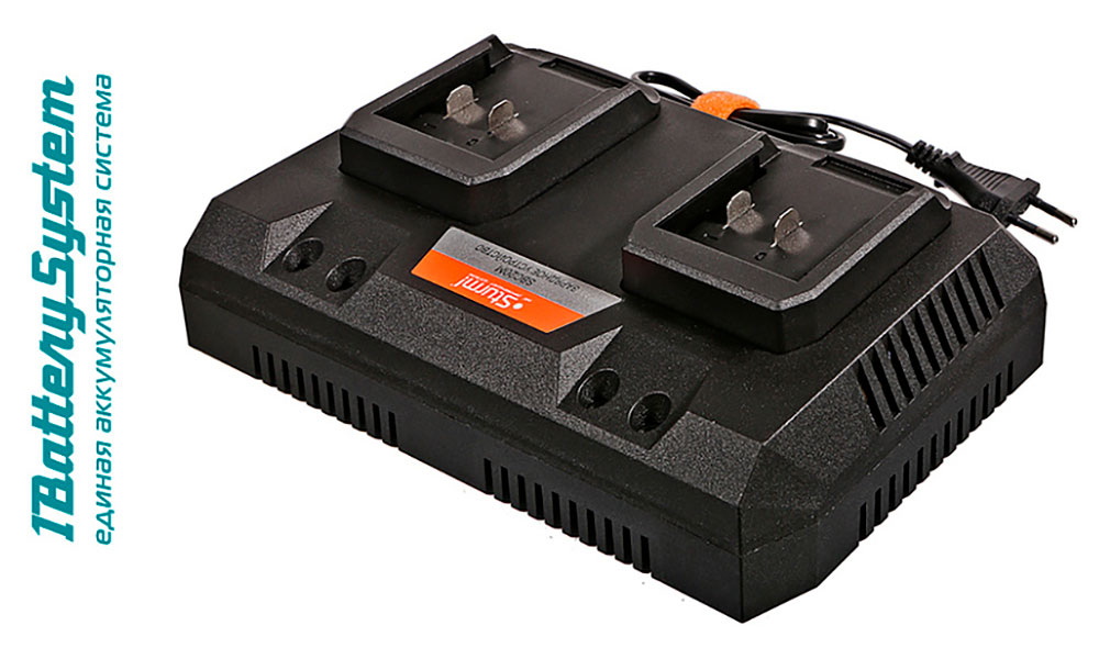 Зарядное устройство Sturm! SBC20M, 18 В, 1BatterySystem, 2 x 45 А, для двух батарей Зарядное устройство Sturm! SBC20M, 18 В, 1BatterySystem, 2 x 45 А, для двух батарей