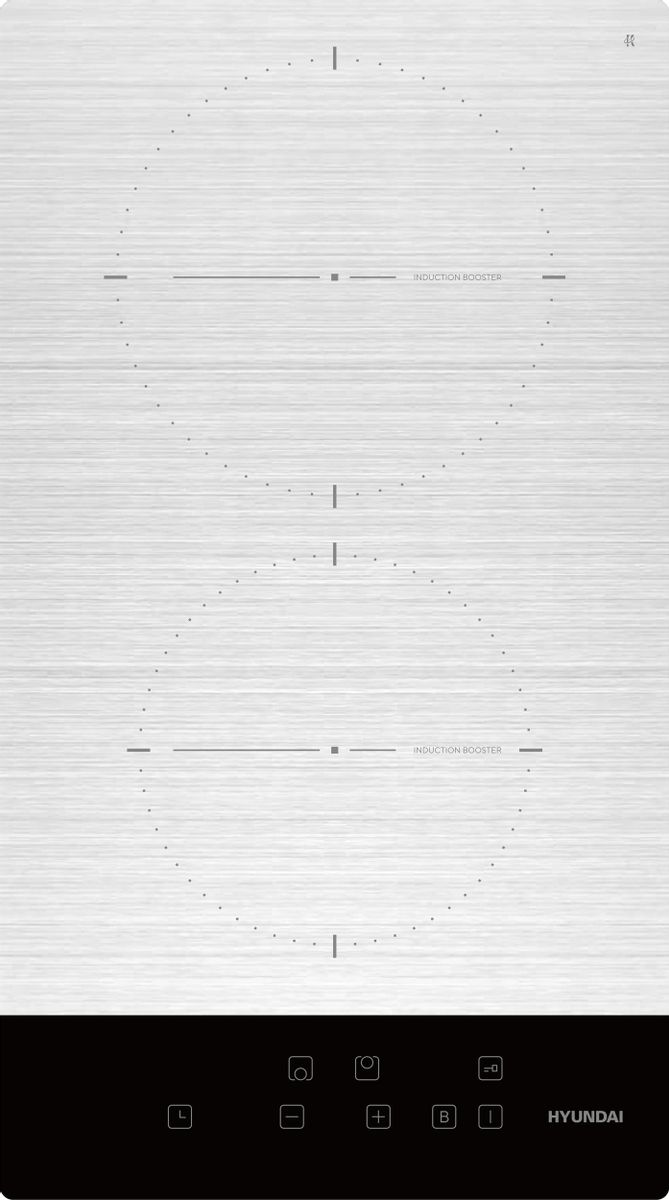 

Электрическая варочная панель Hyundai HHI 3772 GR, Серебристый