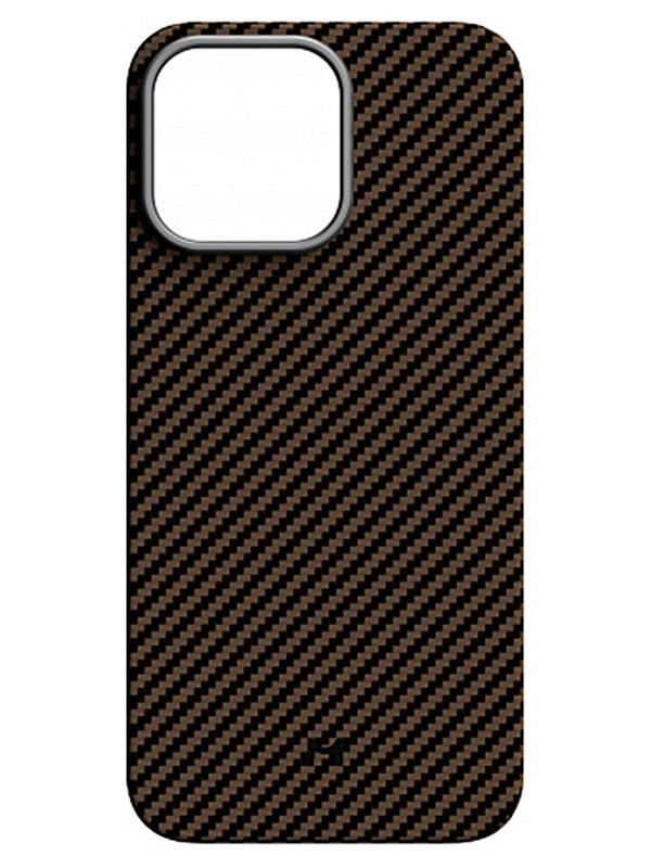Изображение товара Чехол для мобильного телефона Magssory для iPhone 15 Pro Max, кевлар (арамид), с магнитами, совместимый с MagSafe, chocolate (CFB016)