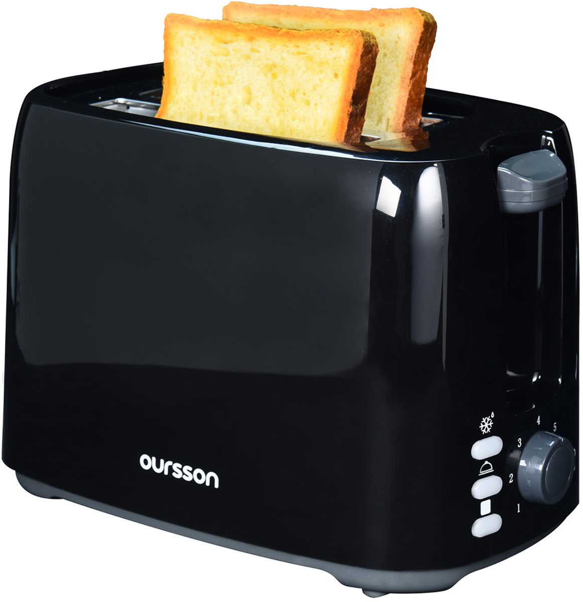 Изображение товара Тостер Oursson TS2114/BL черный с функциями размораживания и подогрева