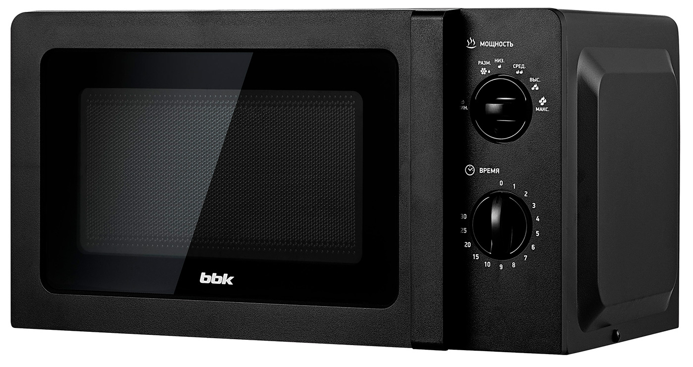 Изображение товара Микроволновая печь BBK 20MWS-747M/B черная 20л 700 Вт механика