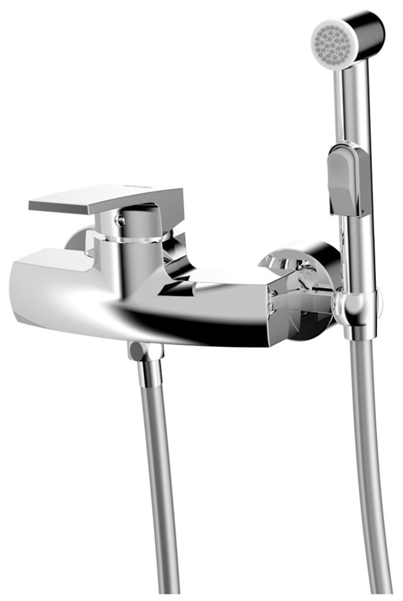Изображение товара Смеситель настенный с гигиеническим душем AWP Peno S2818C, хром