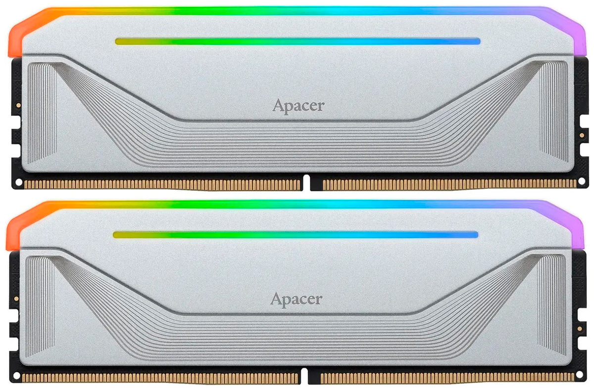 Изображение товара Оперативная память DDR5 32GB (2x16GB) 6200MHz NOX RGB серебристая