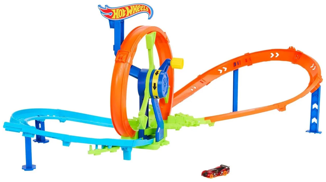 Трек Hot Wheels Wheels Колесо Кривошип Краш с пусковой установкой (JBX65)