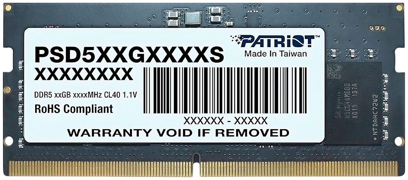 Изображение товара Память Patriot DDR5 SO-DIMM 32GB 5600MHz для ноутбуков и ПК
