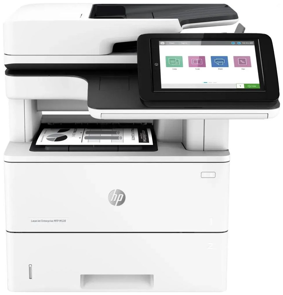 Изображение товара МФУ HP LaserJet Enterprise M528f  лазерное черно-белое, A4, 43 стр/мин, 500 ГБ HDD