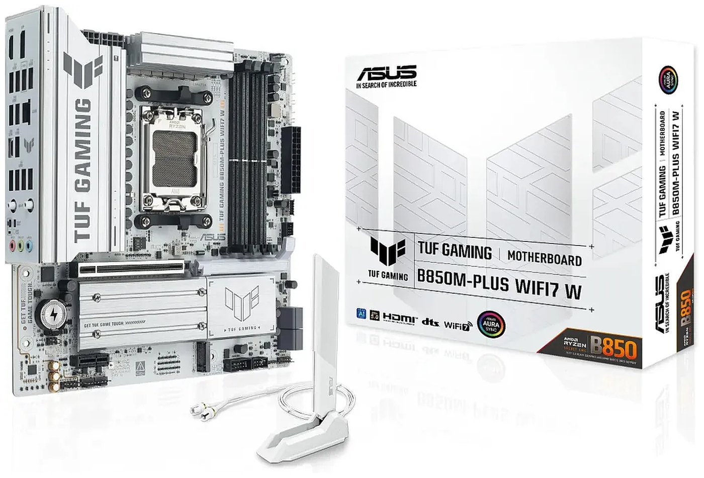 Изображение товара Материнская плата Asus TUF GAMING B850M-PLUS WIFI7 с AM5 и DDR5 Изображение товара Материнская плата Asus TUF GAMING B850M-PLUS WIFI7 с AM5 и DDR5