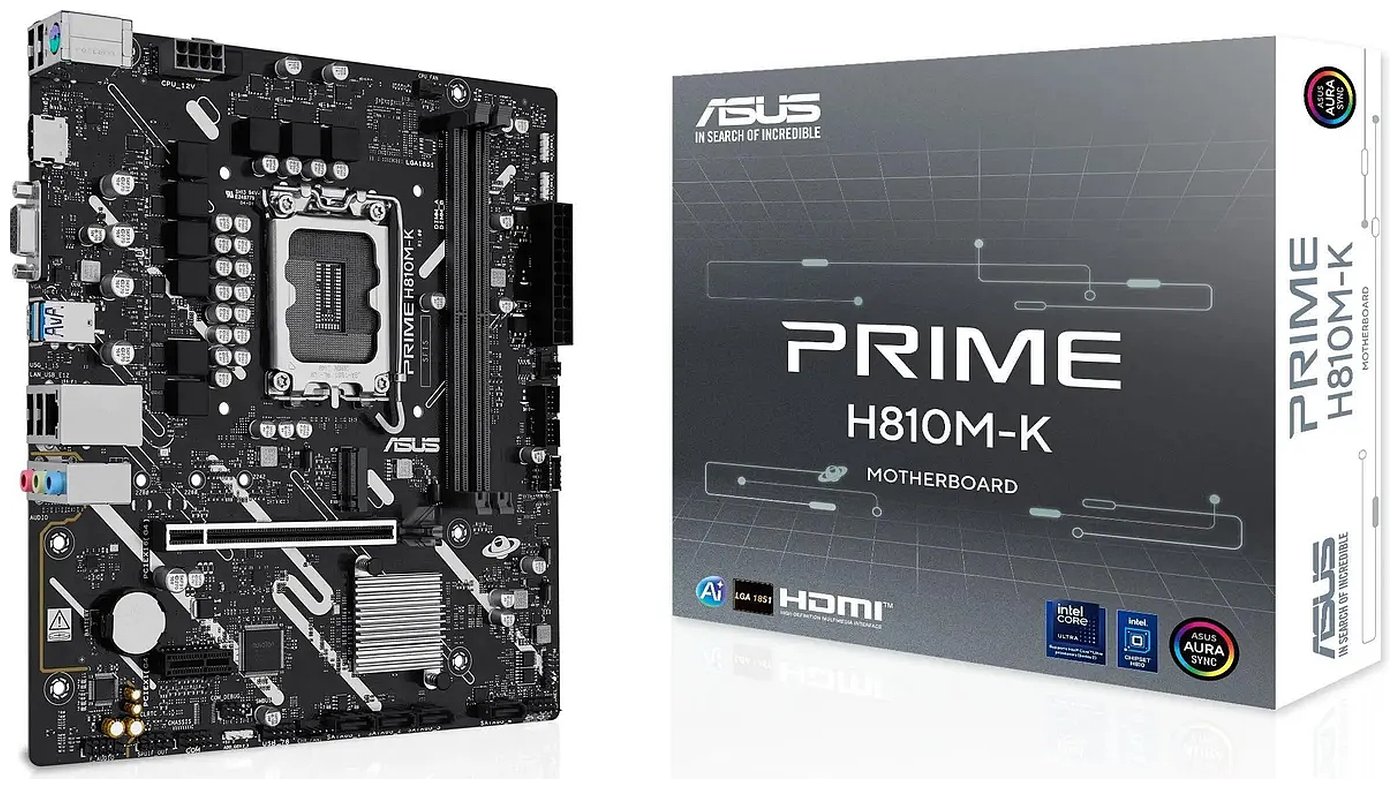Изображение товара Материнская плата Asus PRIME H810M-K (LGA1851, mATX)