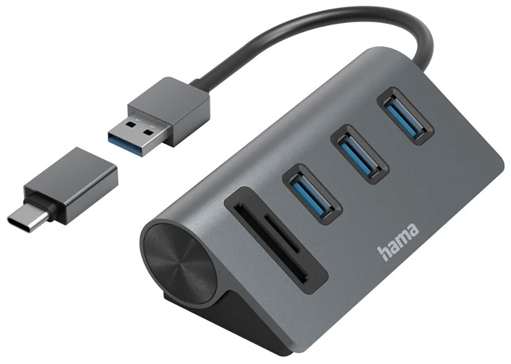 Изображение товара USB разветвитель Hama 5 портов, серый (200140) Изображение товара USB разветвитель Hama 5 портов, серый (200140)