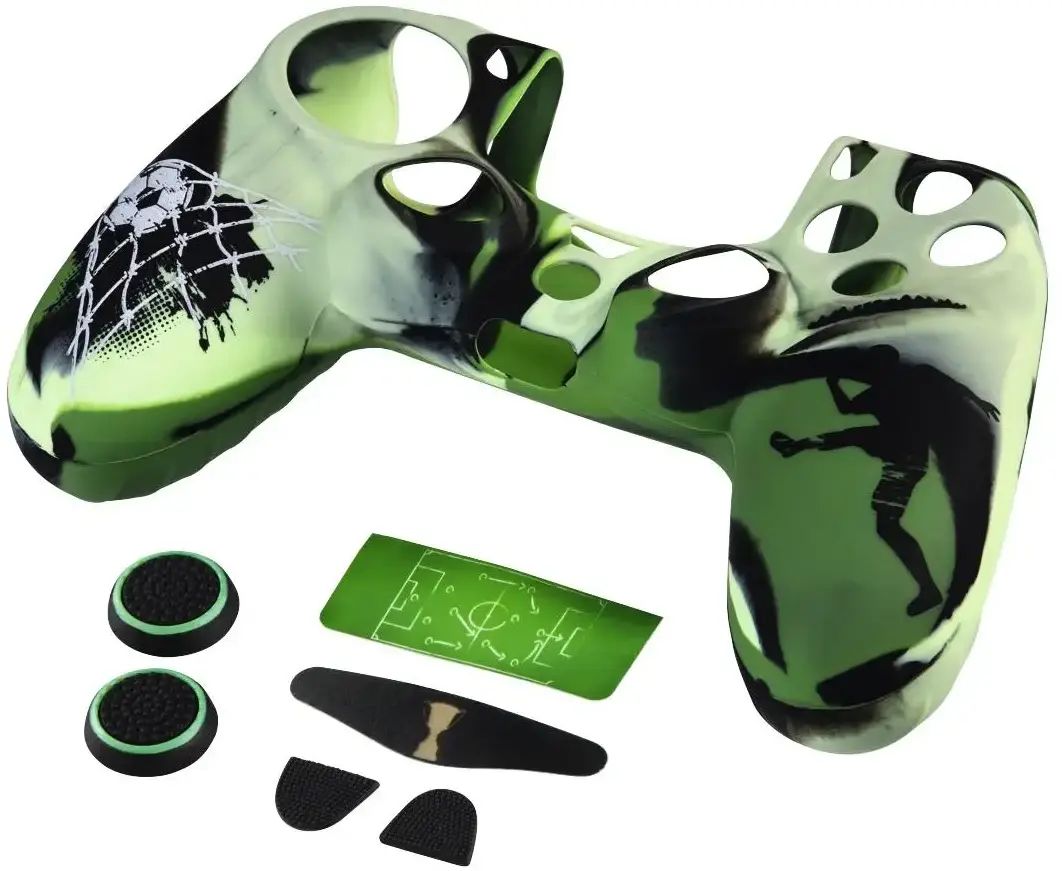 фото Набор аксессуаров 7 в 1 для контроллера hama для ps4 / slim / pro dualshock 4 футбол, green (54492)