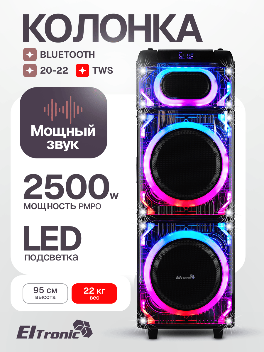 Изображение товара Беспроводная колонка ELTRONIC 20-22 SKILLETS BOX 2500 Изображение товара Беспроводная колонка ELTRONIC 20-22 SKILLETS BOX 2500