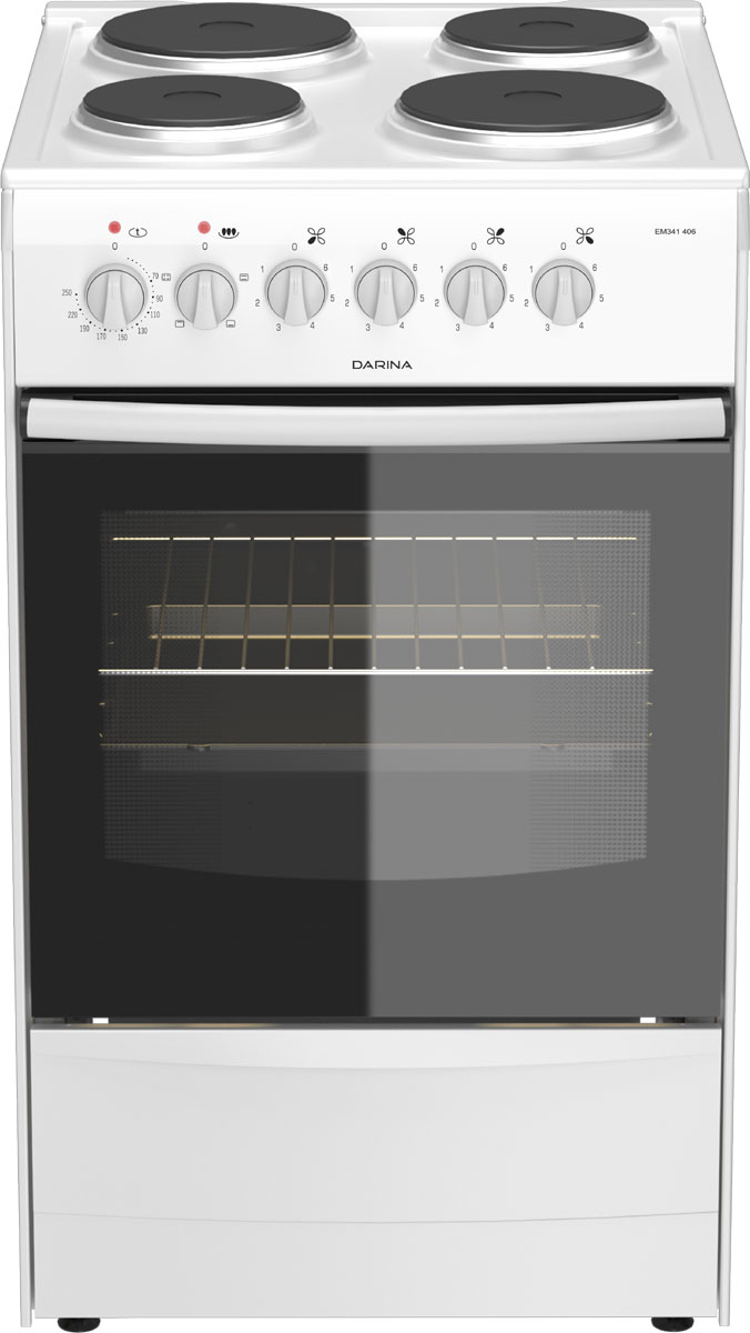 Изображение товара Электроплита Darina B EM 341 406 W белая с 4 конфорками и духовкой 50 л