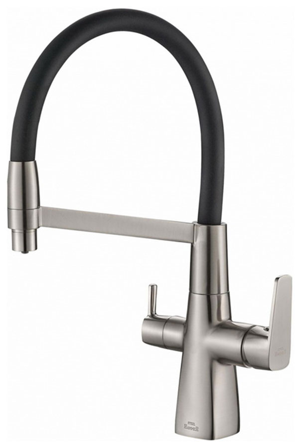 Изображение товара Кухонный смеситель Zorg SH 818-6 SATIN с выдвижным изливом и фильтром