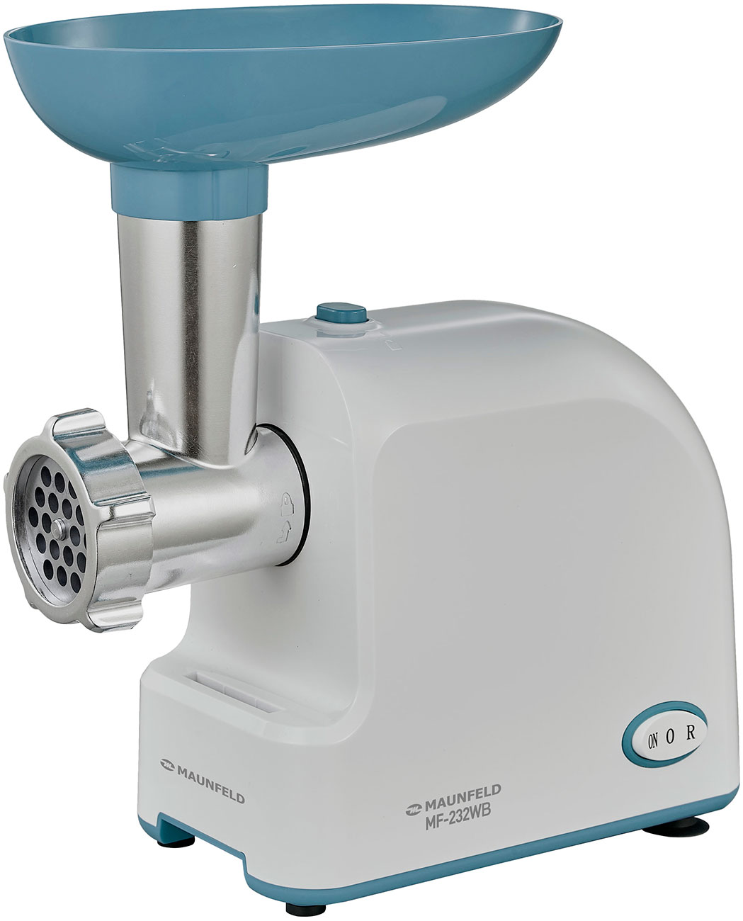

Мясорубка Maunfeld MF-232WB, Серебристый/голубой