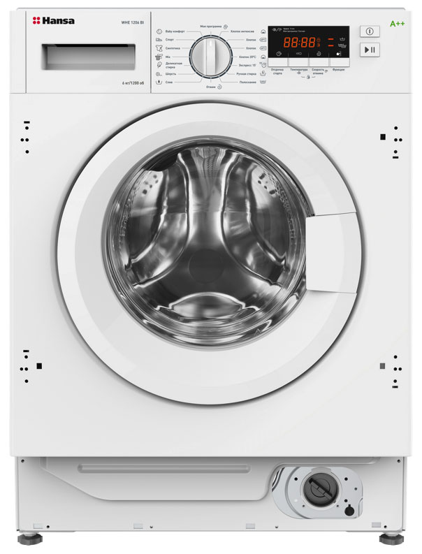 Встраиваемая стиральная машина Hansa WHE1206BI встраиваемая стиральная машина homsair wmb1486wh