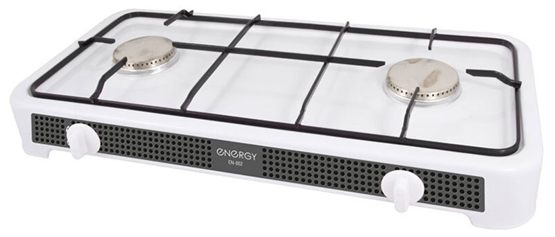 Изображение товара Настольная газовая плита Energy EN-002 144024 белая двухконфорочная