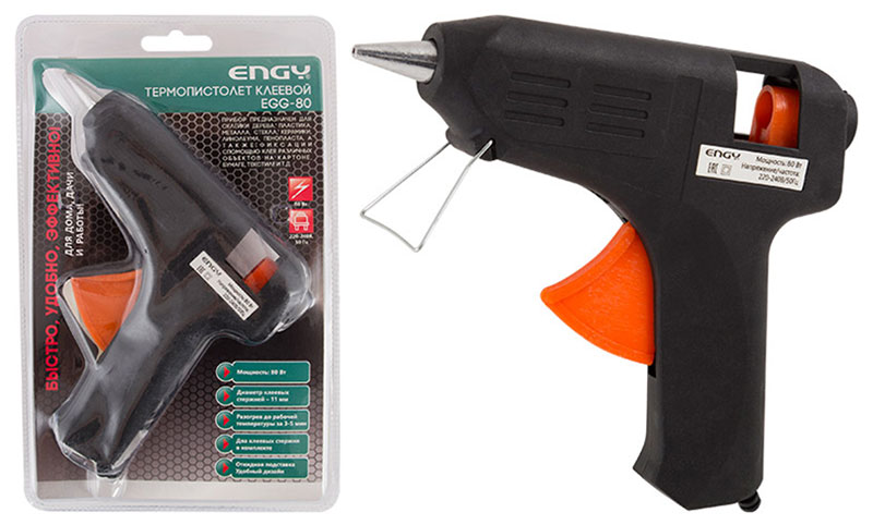 Изображение товара Клеевой пистолет Engy EGG-80 10 Вт с подставкой для дома и ремонта