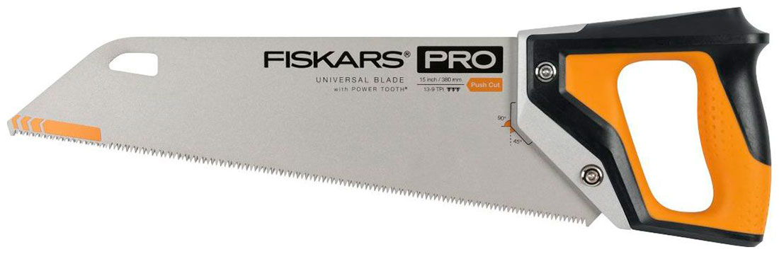 Изображение товара Ножовка по дереву Fiskars PowerTooth 1062930 380мм с мягкой рукояткой