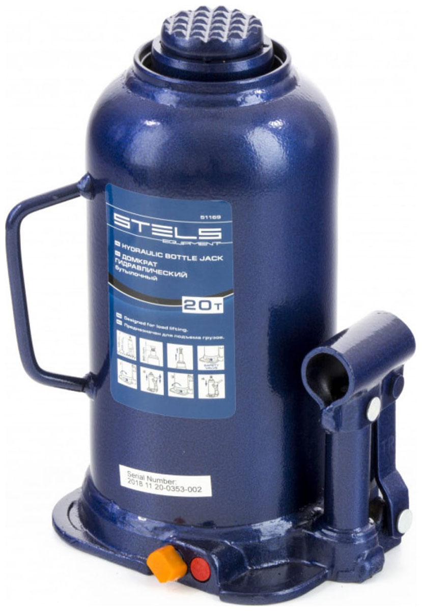 Изображение товара Гидравлический бутылочный домкрат Stels 20 т, высота подъема 445 мм