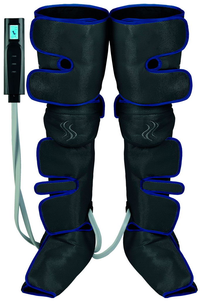 Компрессионный лимфодренажный массажер для ног Bradex черный компрессионный лимфодренажный массажер для ног bradex kz 1167 прогрев коленей чёрный