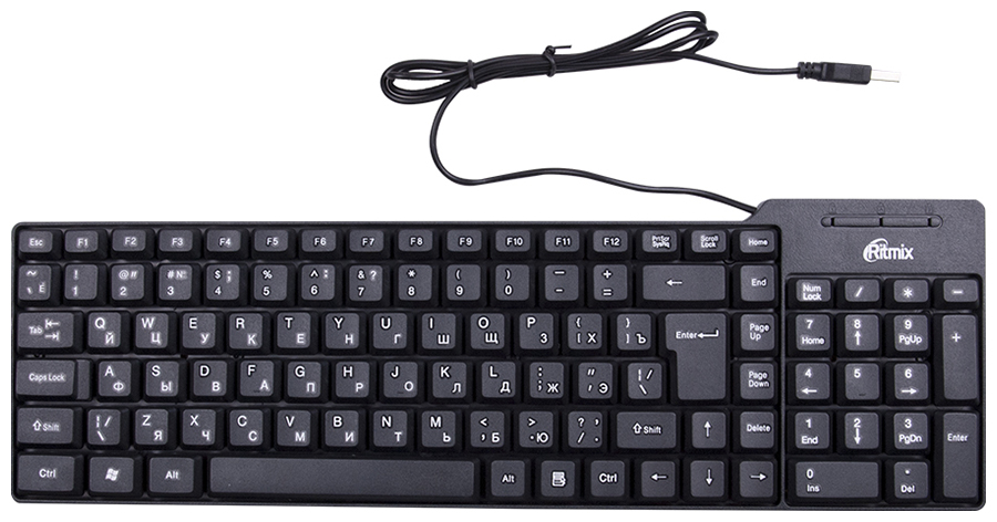 Проводная клавиатура Ritmix RKB-100
