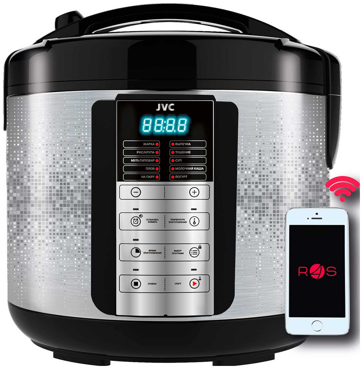 Изображение товара Мультиварка JVC JK-MC501 смартПРО с приложением Bluetooth 860 Вт 5л