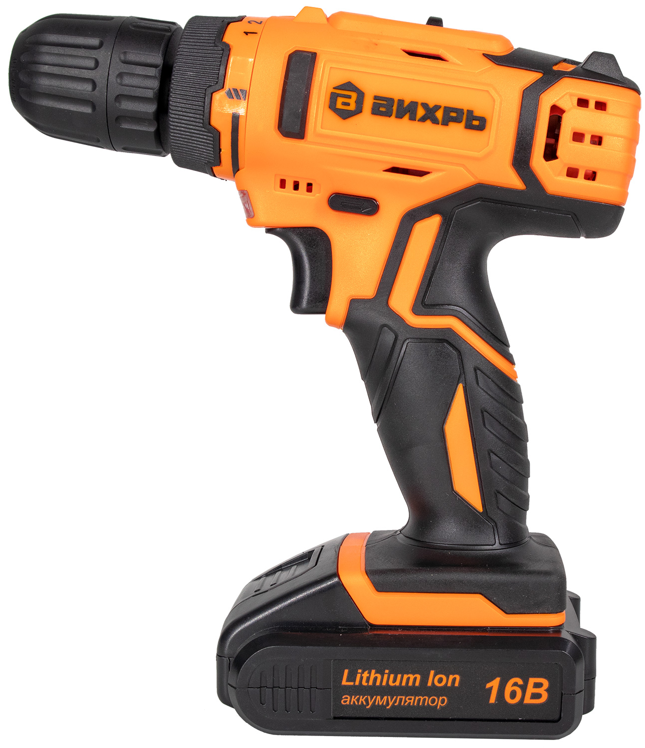 Изображение товара Дрель-шуруповерт Вихрь ДА-16Л-2К с двумя аккумуляторами и кейсом