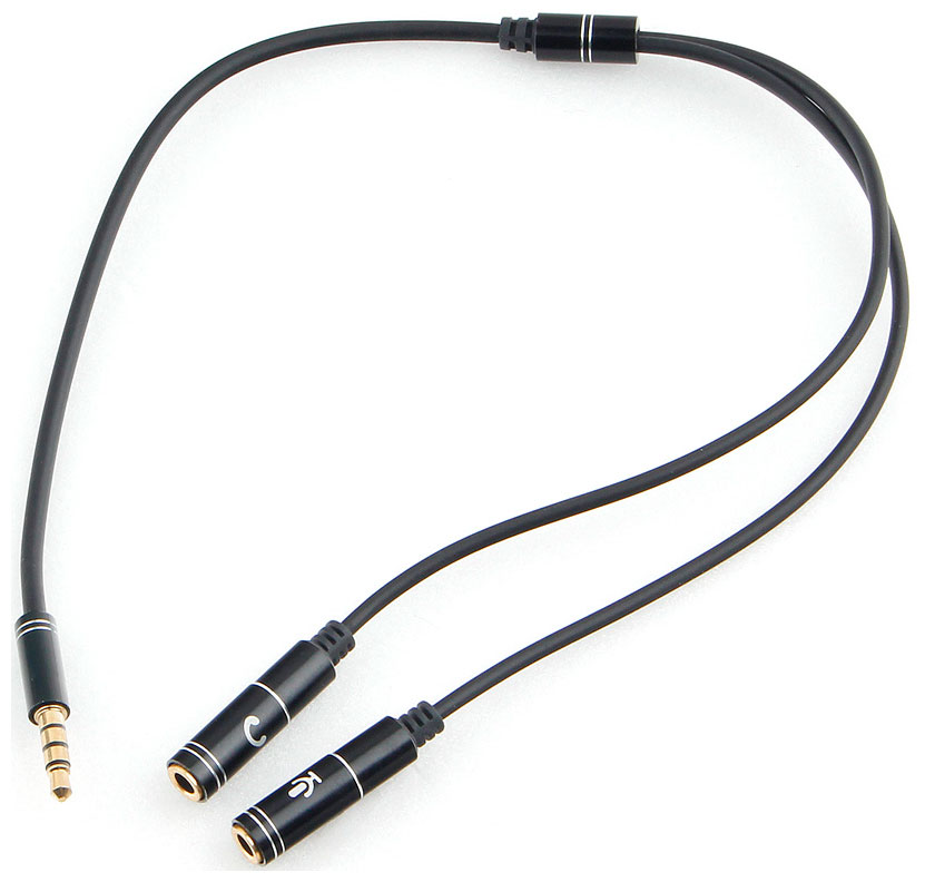 Кабель аудио Cablexpert CCAB-02-35MYHM-0.2MB аудио адаптер переходник jack 2 5 мм папа на jack 3 5 мм мама для наушников