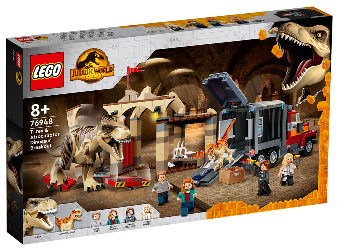 Конструктор Lego Jurassic World Побег атроцираптора и тираннозавра 76948 Конструктор Lego Jurassic World Побег атроцираптора и тираннозавра 76948