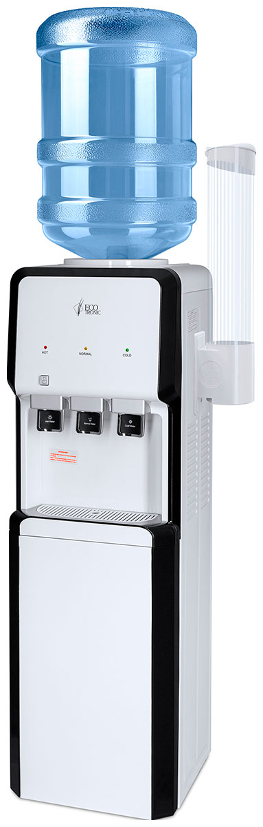 Изображение товара Кулер Ecotronic V33-LCE White-Black с шкафчиком и тремя кранами