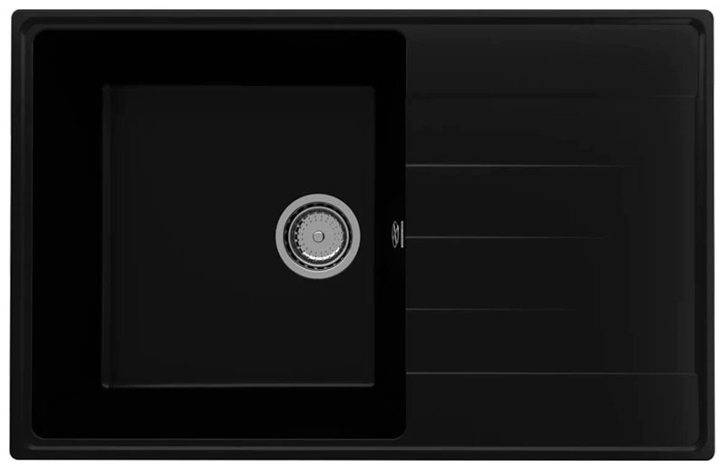 Изображение товара Кухонная мойка Ulgran Quartz Prima уголь 780-07 врезная с крылом и переливом