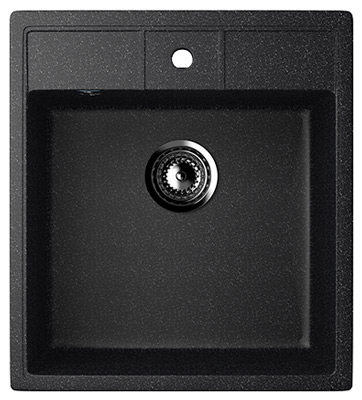 Изображение товара Кухонная мойка Ulgran U-406 черный из искусственного камня с защитным покрытием