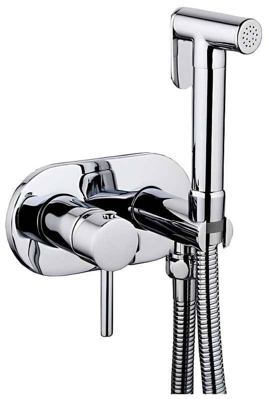 Изображение товара Гигиенический душ со смесителем Haiba HB5515 хром современный дизайн надежный латунь