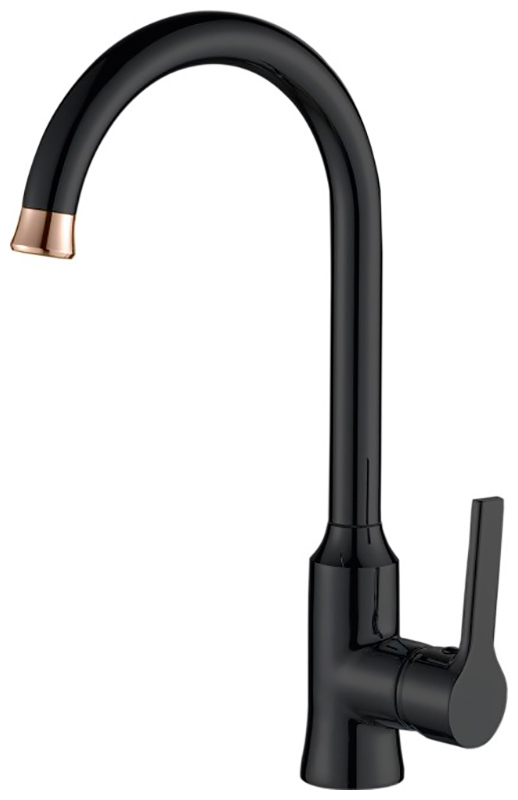 Изображение товара Смеситель для кухни Haiba HB652-7 черный с поворотным изливом и керамическим картриджом