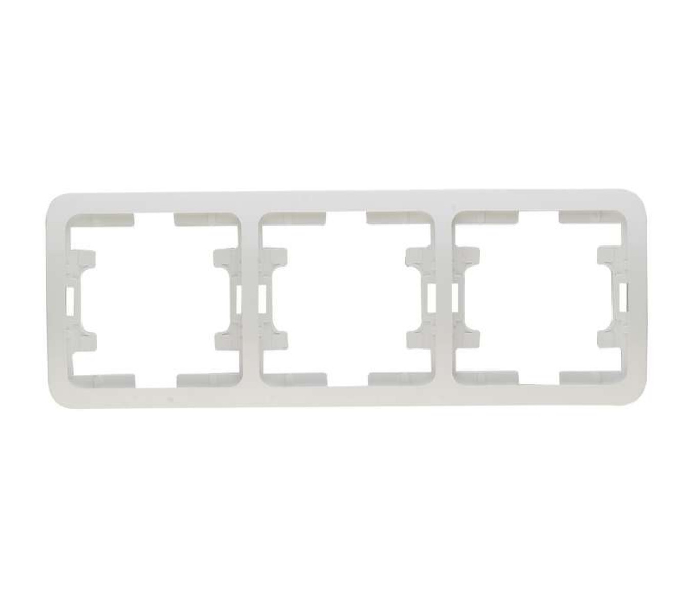 Изображение товара Модульная рамка Мимоза 3-м белая для выключателей и розеток Makel