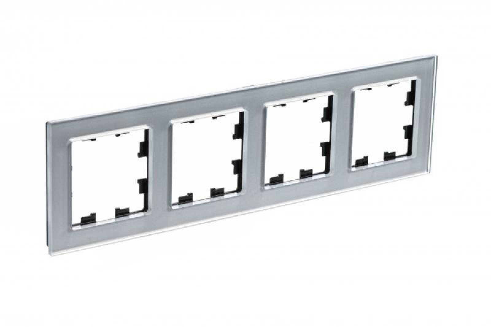 Изображение товара Рамки, декоративные элементы, основания для ЭУИ Systeme Electric Рамка 4-м AtlasDesign Nature стекло алюм. SE